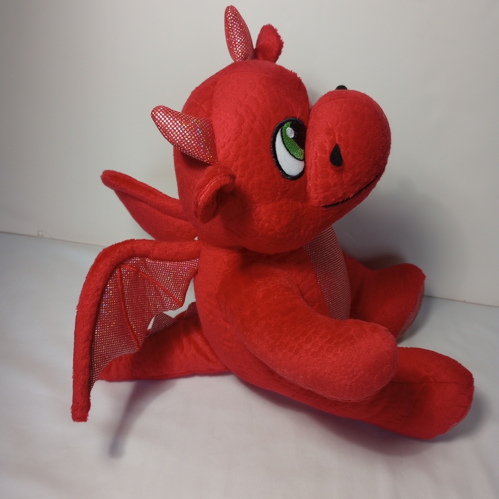 Build A Bear Ellie Red Dragon Plush • Great Wolf Lodge • Great Condition
